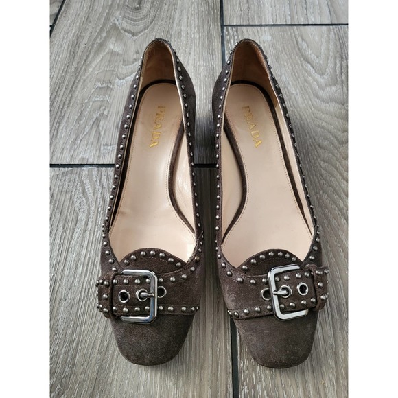 PRADA Shoes Size 37-38 Brown Authentic 90% off - Picture 7 of 12